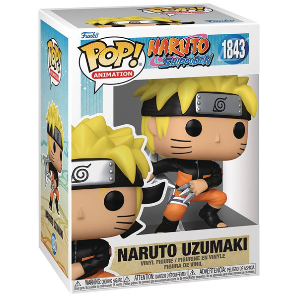 Funko POP #1843 Naruto Shippuden Naruto Uzumaki with Kunai and Shuriken Figure